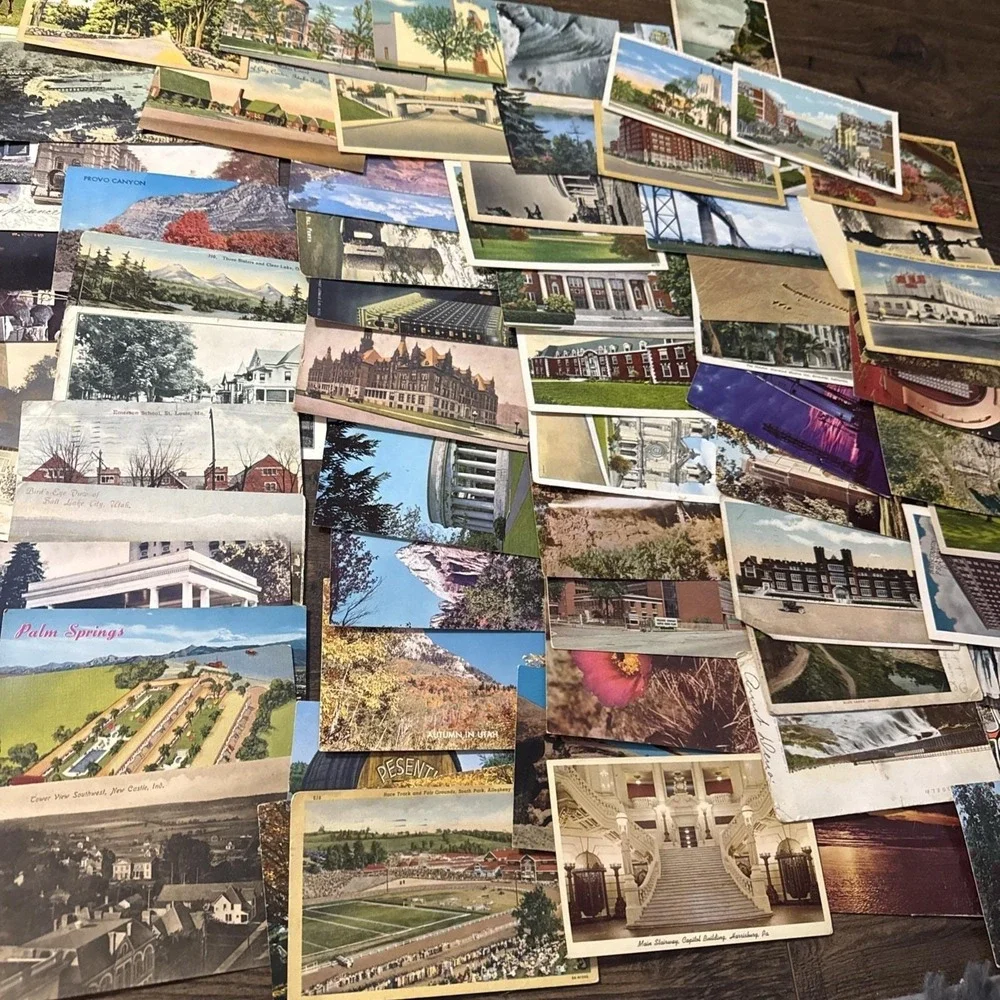 Lot of 100 Vintage Travel Postcards From All Over USA Mix Of Used And Unused
